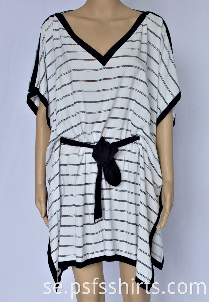 Women Striped Belted Dress